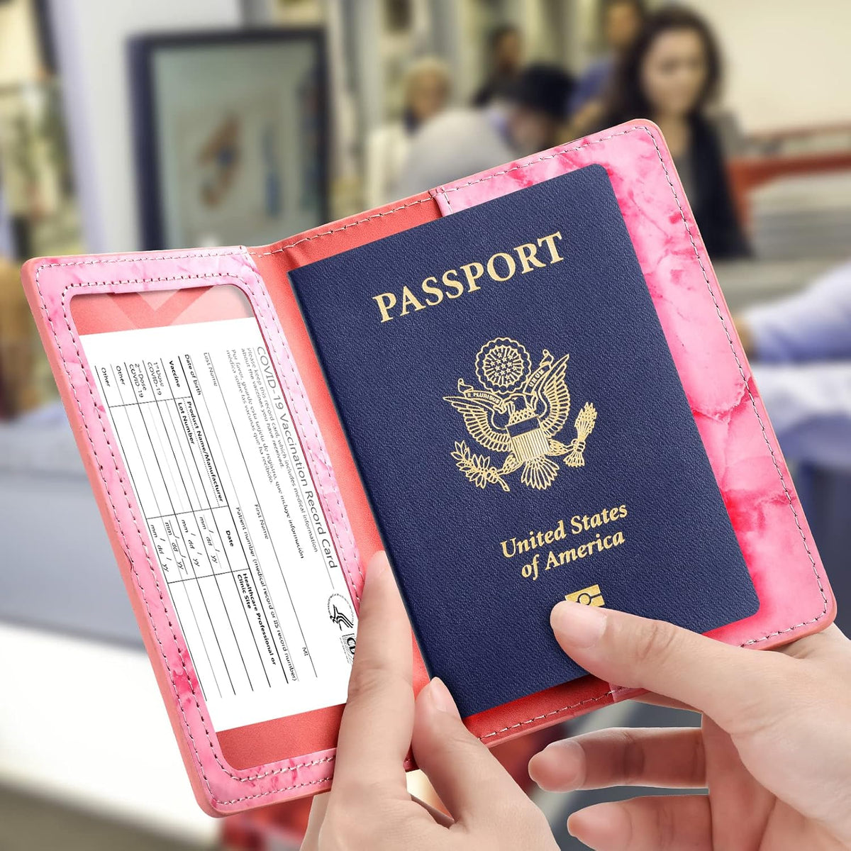 Eoehro Passport Holder for Travel Essentials, Passport Wallet Cover Case for Travel Must Haves Accessories, Passport Book Holders for Women and Men