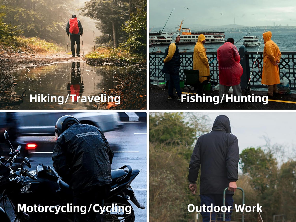 Rain Suit, Rain Gear for Men Waterproof, Camo Rain Jacket, Lightweight Rain Coat