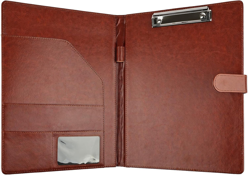 Professional Padfolio with Clipboard, Faux Leather Portfolio Folder Binder