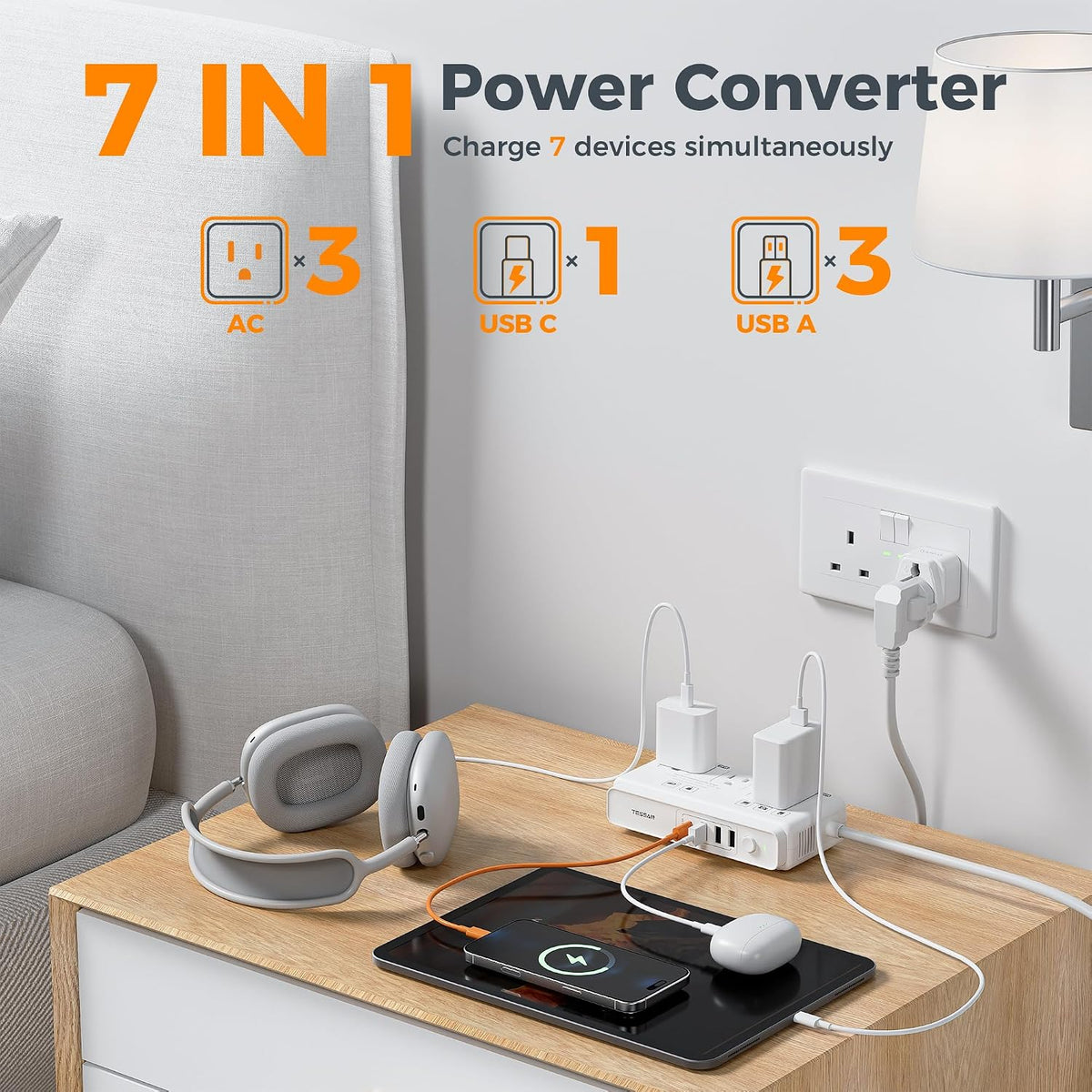 TESSAN Voltage Converter US to Europe, 220 to 110
