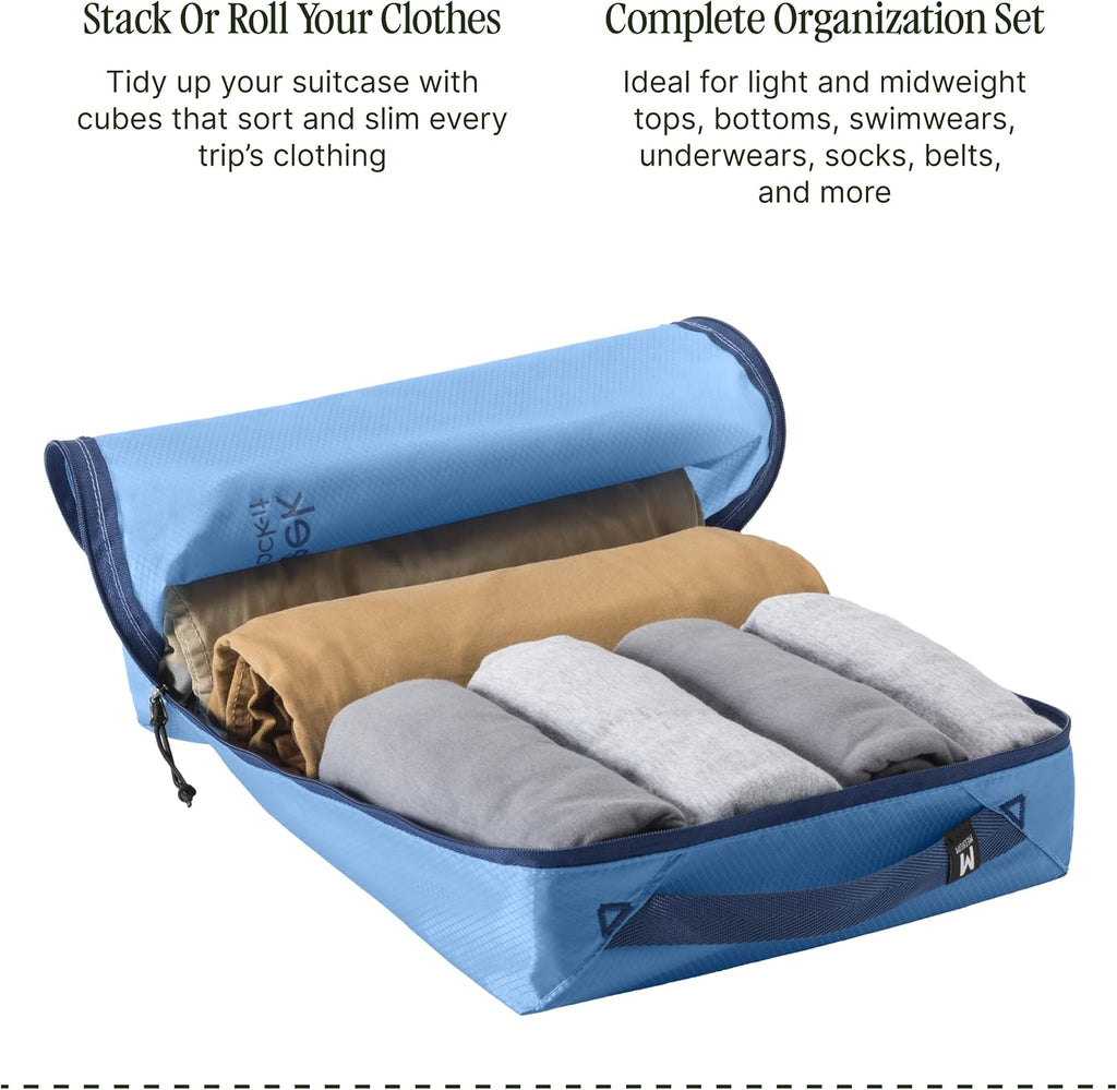 Eagle Creek Pack-It Isolate Cube Set, XS/S/M, 3 Piece Set, Blue Dawn