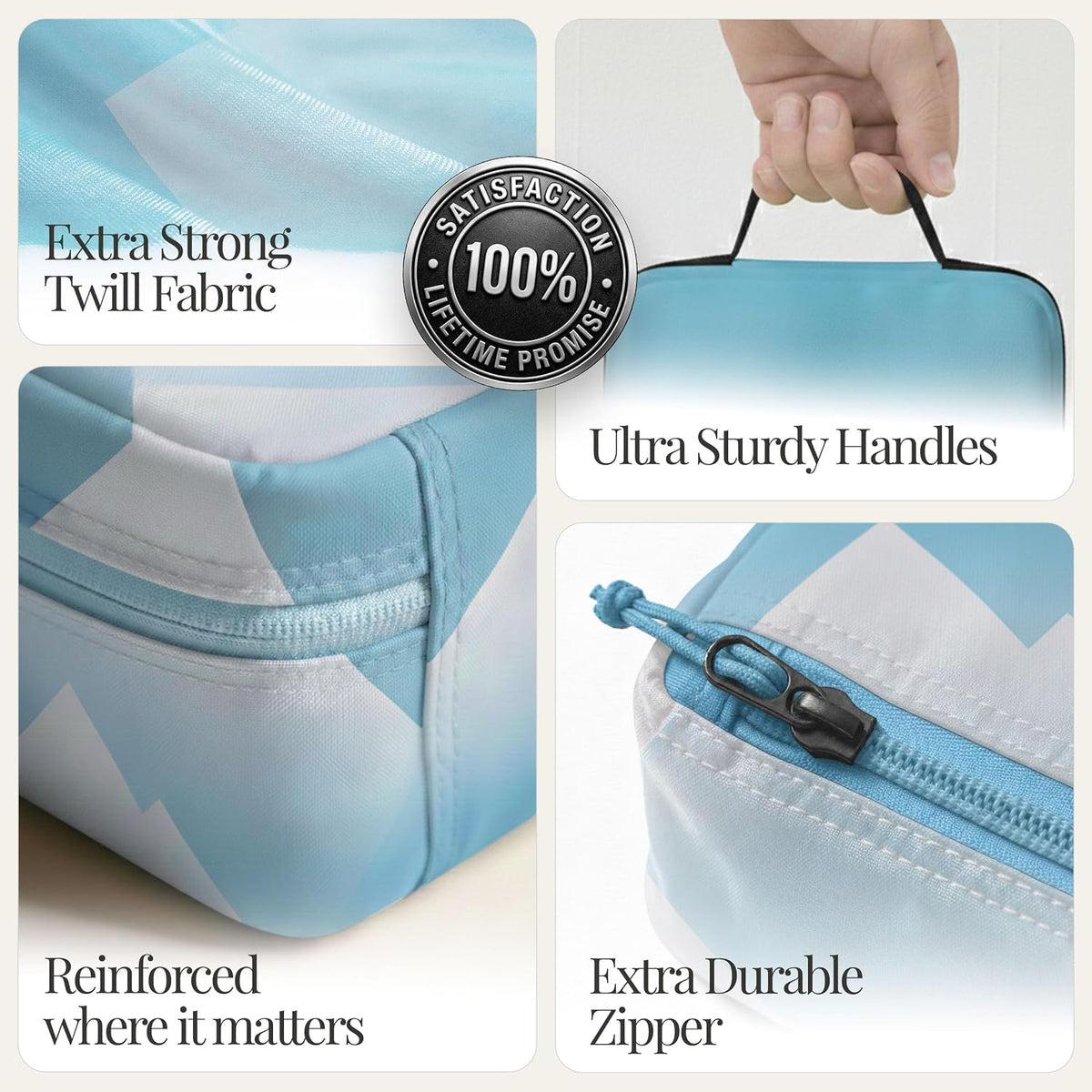 4-Piece Luxury Compression Packing Cubes & Bags for Travel – Maximize Space in Luggage with HybridMax Double-Capacity Design, 50 Luggage Tags, Patented Suitcase Organizer Bags, Lifetime Satisfaction