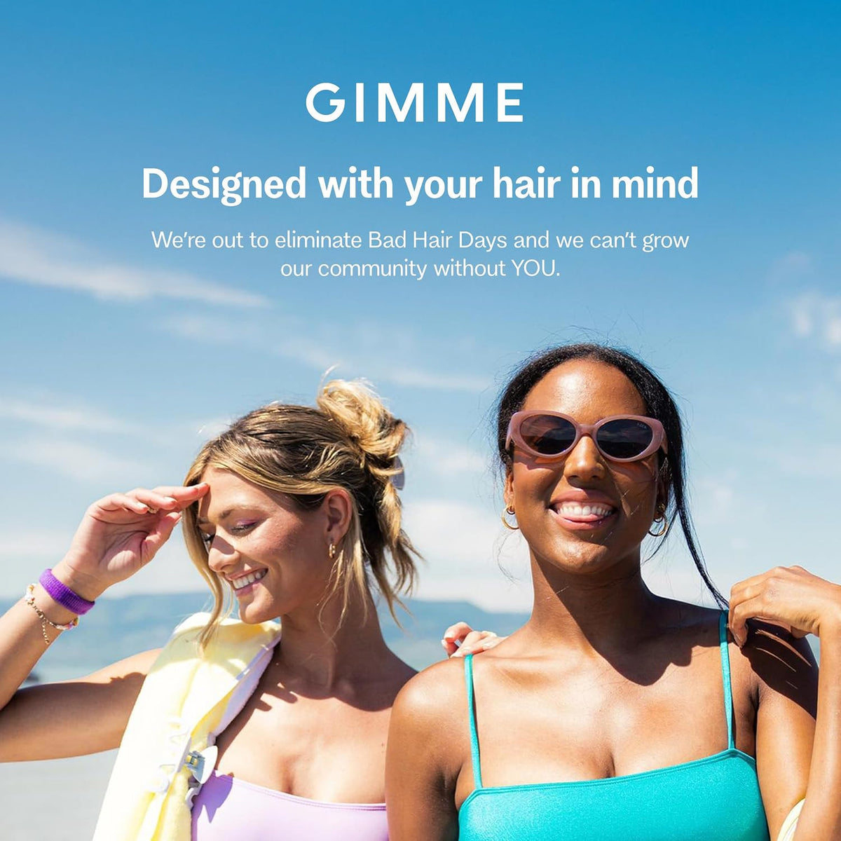 Gimme Hair Brush Mini Travel Detangler, Fine Hair, Black