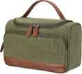 Vorspack Structured Canvas Travel Toiletry Bag for Men, Medium-Green