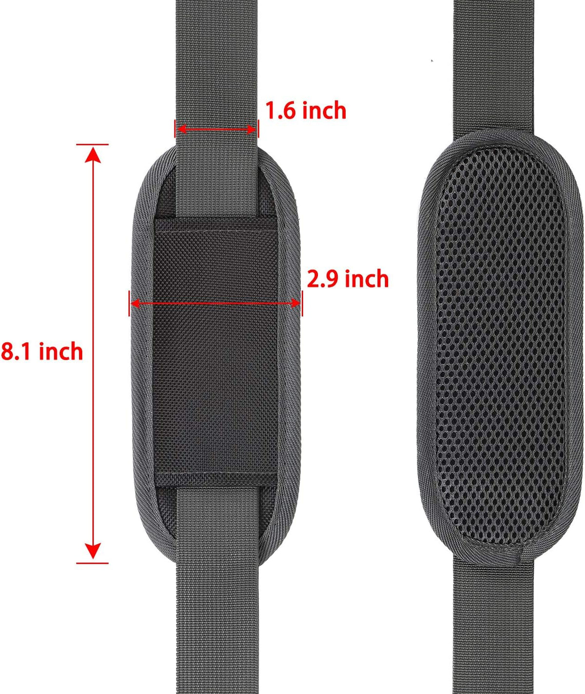 Taygeer Crossbody Strap Replacement, 52" Universal Laptop Bag Strap, Grey