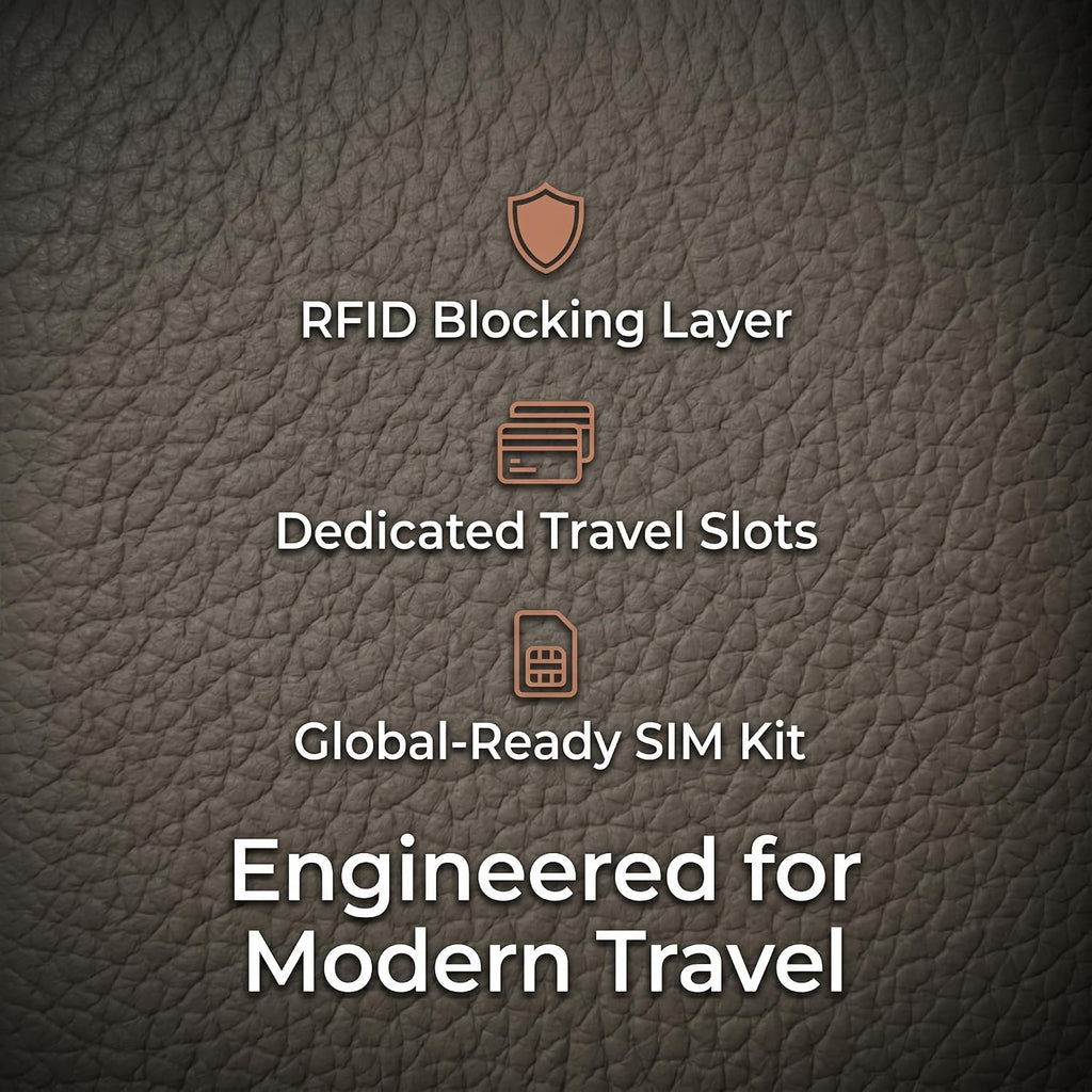 Top Grain Leather Passport Holder for Travel, RFID Blocking Wallet