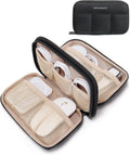 BAGSMART Electronics Organizer Travel Case for Cords Chargers Phones, Black