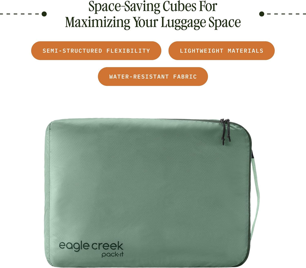 Eagle Creek Pack-It Isolate Cube Set, XS/S/M, 3 Piece Set, Willow Green