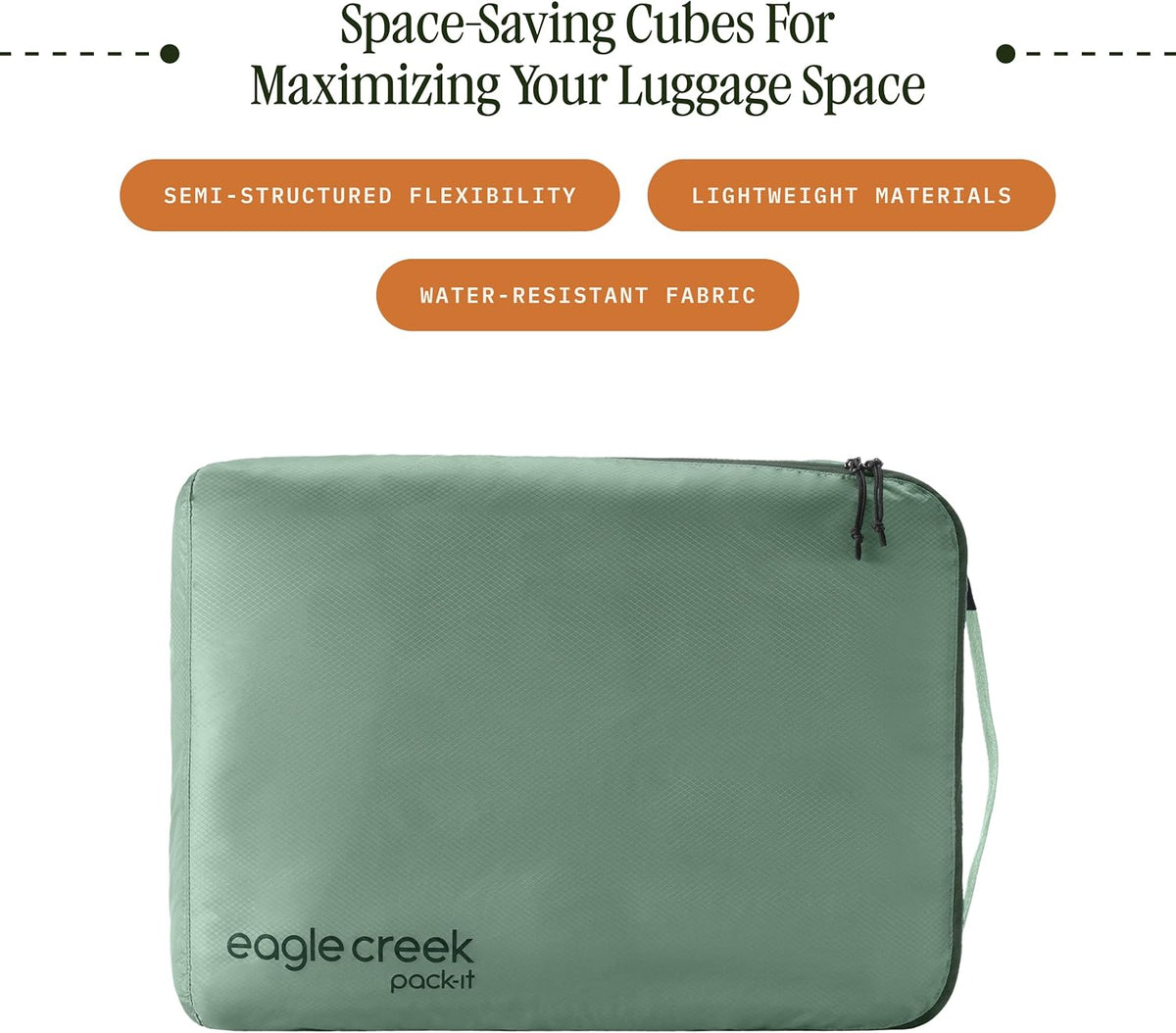 Eagle Creek Pack-It Isolate Cube Set, XS/S/M, 3 Piece Set, Willow Green