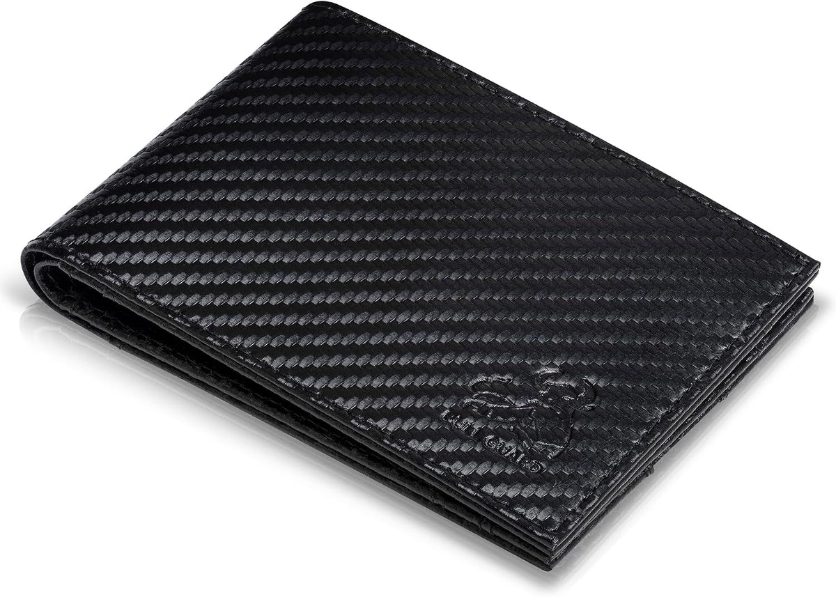 BULL GUARD Bifold Leather Wallet Slim Men's RFID Blocking Technology Premium Durable Leather & Tight Stitching, Quick Access Design with Security and Style Ideal for Work, Travel or Adventure