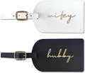 Hubby and Wifey Luggage Tags, Bridal Shower Gifts, Honeymoon Travel Essentials,Engagement Gift for Couples
