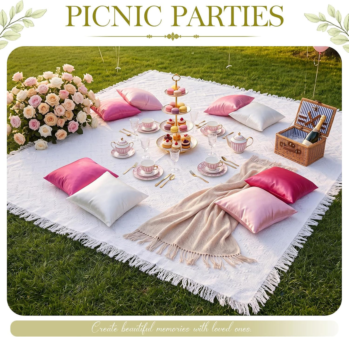 1 Pack White Extra Large Picnic Blanket, 91 x 109 Inches