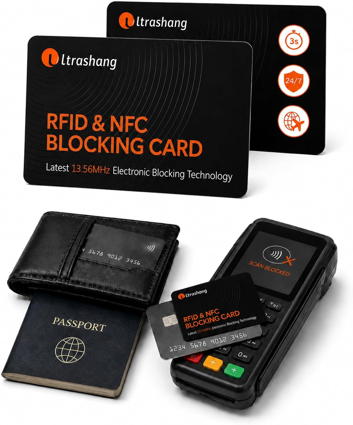 Safe RFID Blocking Card: 24/7 Credit Card Protection for Travel in Crowds