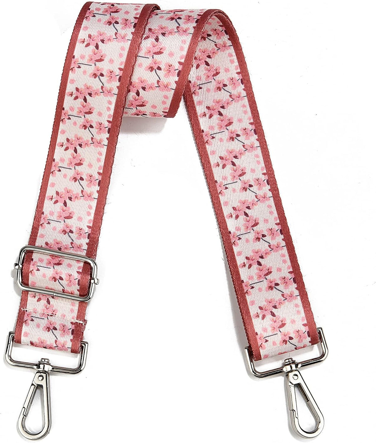 1.5" Wide Purse Strap Silver Hardware Adjustable Replacement Long Crossbody Bag Strap for Thick Shoulder Bags Canvas Handbags Straps