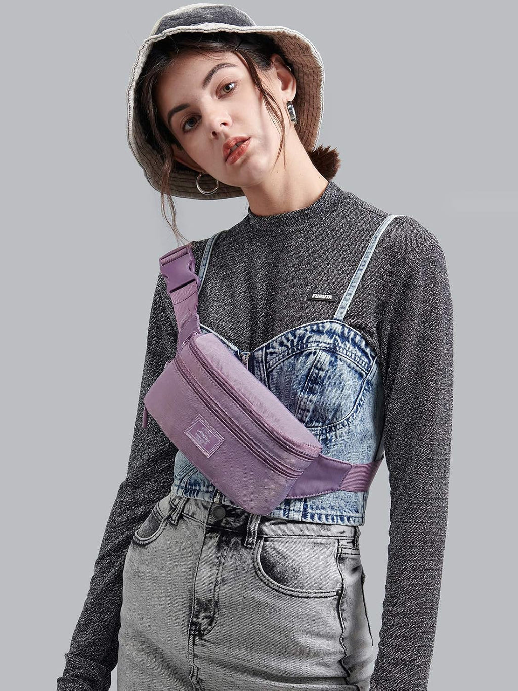HotStyle 521s Fashion Fanny Pack Small Hiking Waist Bag, 8.0"x2.5"x4.3"
