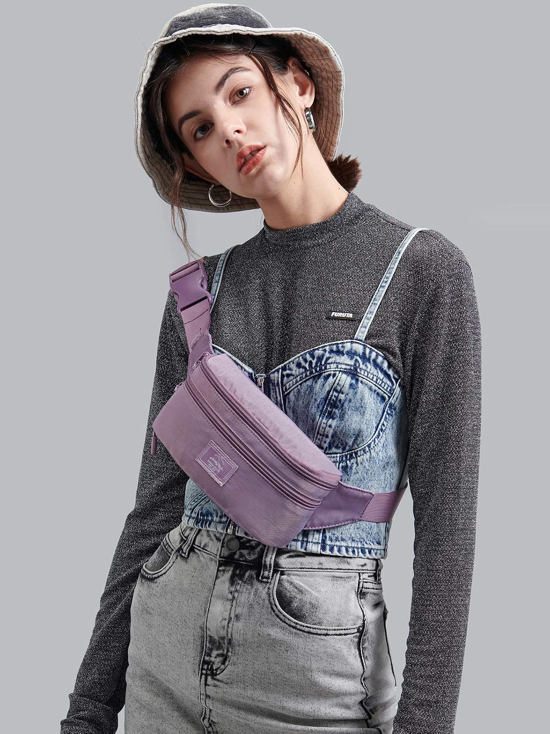 HotStyle 521s Fashion Fanny Pack Small Hiking Waist Bag, 8.0"x2.5"x4.3"