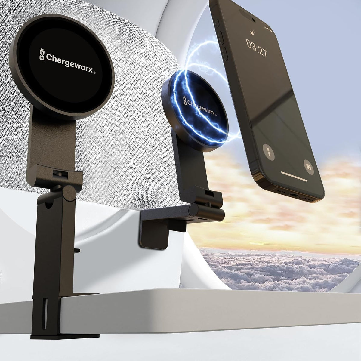Magnetic Phone Holder for iPhone & Samsung, MagSafe Car Airplane Desk Mount