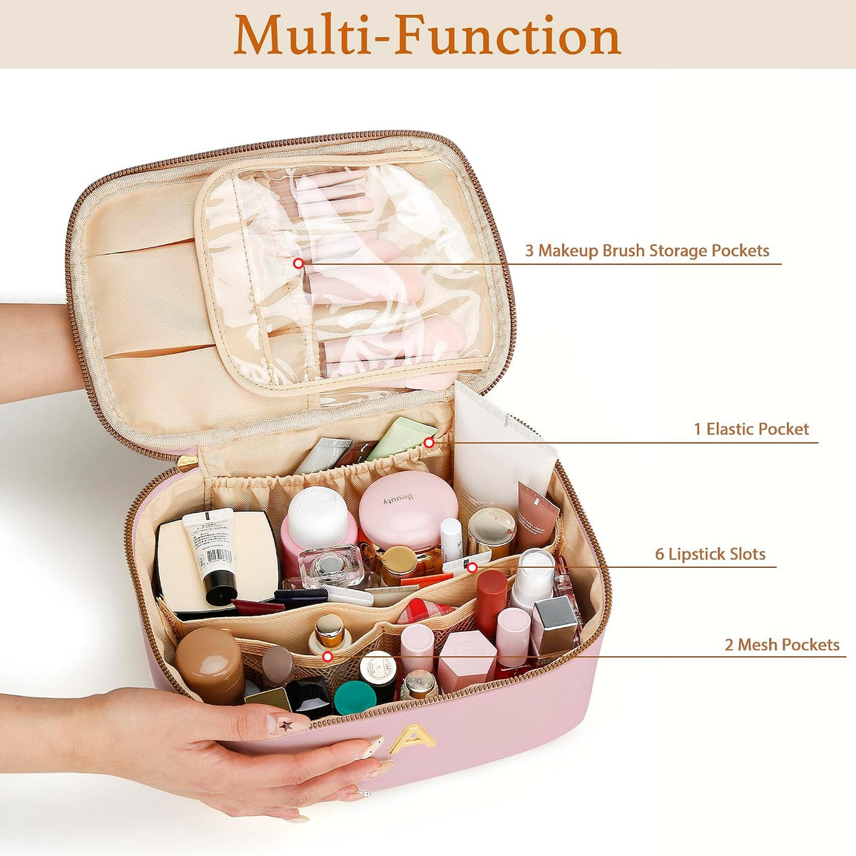 Personalized Makeup Bag Gifts for Women Travel Cosmetic Case