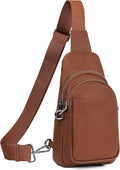 befen Genuine Leather Sling Bag for Women Anti-Theft Crossbody Chest Bags Fanny Packs for Travel with RFID Card Slots
