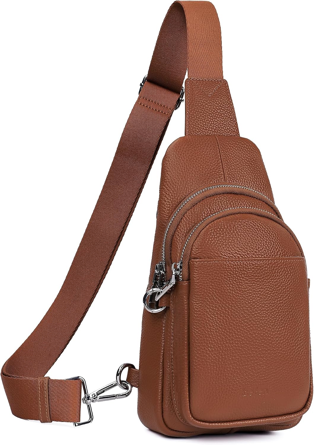 befen Genuine Leather Sling Bag for Women Anti-Theft Crossbody Chest Bags Fanny Packs for Travel with RFID Card Slots