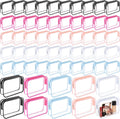 Sanwuta 100 Pcs Clear Makeup Bags Bulk, Toiletry Bag,Fashion Color