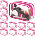 12PCS Clear Makeup Bags With Zipper Waterproof Travel Toiletry Bags PVC