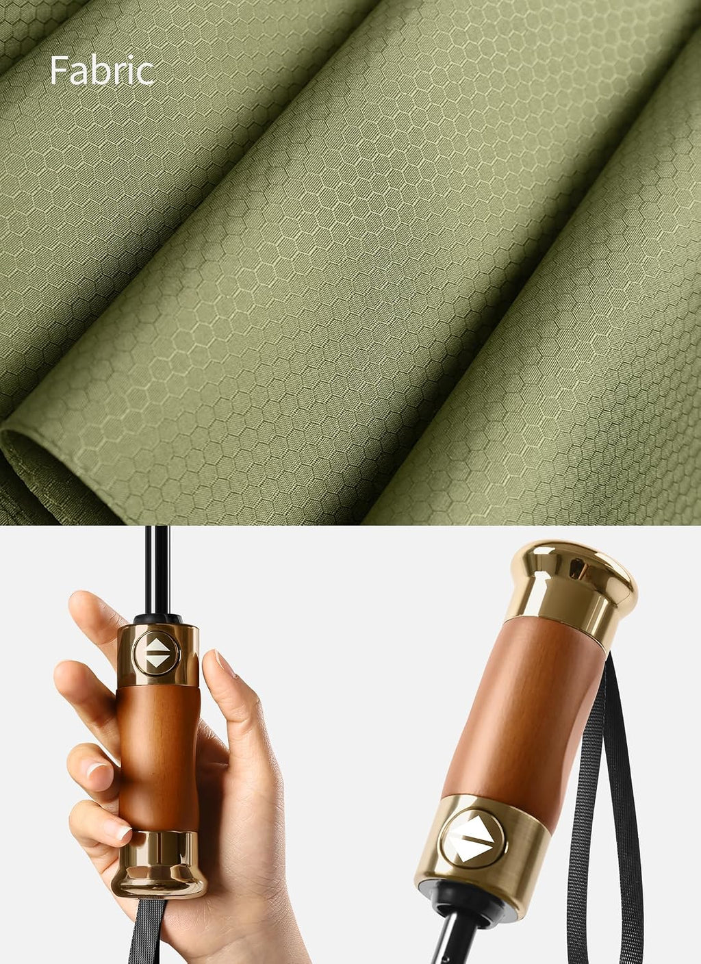 Rain Cats Large 45/50 Inch Umbrellas for rain Strong10 Ribs Fiberglass Umbrella Windproof Wabig Compact Automatic portable Folding Travel Thick Fabric Wood handle