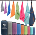 HOEAAS 2 Pack Microfiber Camping Towels, Quick Dry Towel, Super Absorbent Ultra Compact Travel Towel Soft Lightweight Sports Towel for Sweat Fast Drying Towels for Pool,Gym,Hiking,Backpacking,Fitness