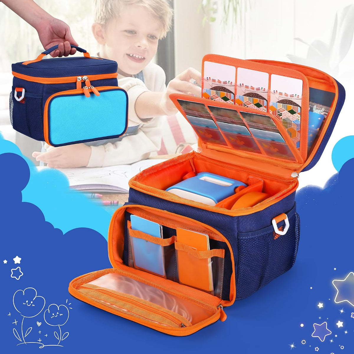 Carrying Case Fit for Yoto Player 3rd 4th Gen & Headphone,Holds 30 Cards