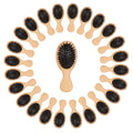 Tessco for you 24 Pcs Wood Hair Brush, Mini Boar Bristle Hair Brush Bulk