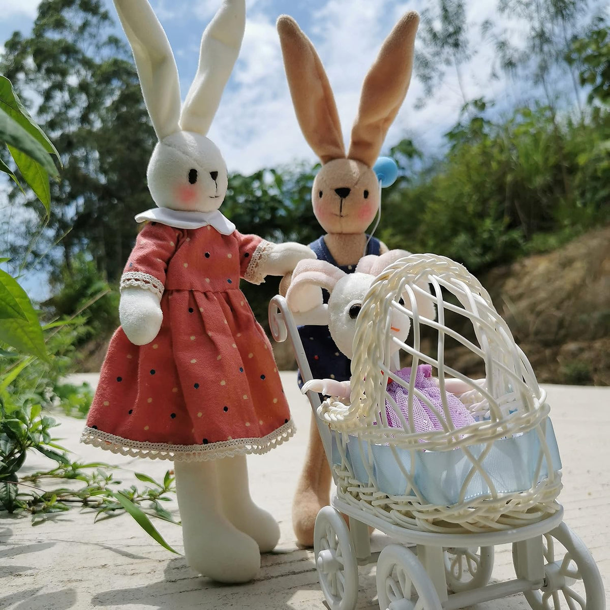 DIY Bunny Sewing Craft Kit, Handmade Fabric Project with Instructions