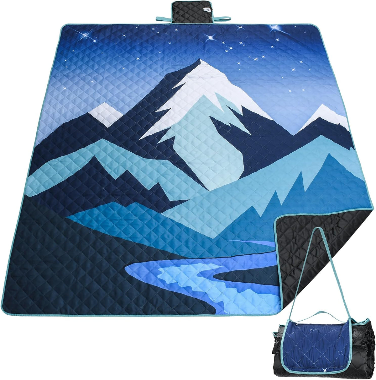 Catalonia Waterproof Picnic Blanket, Extra Large 70 x 80 Inch Outdoor Mat