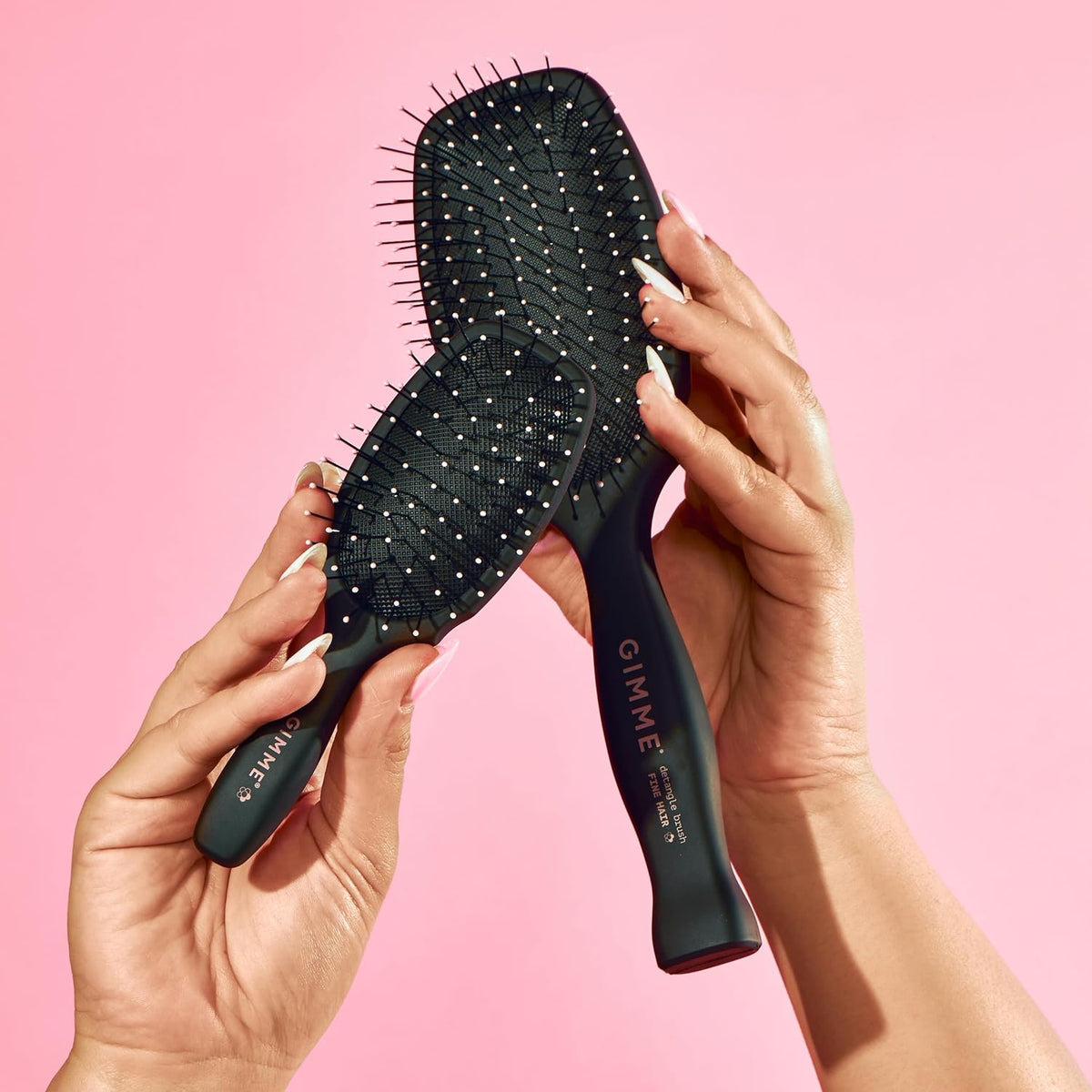 Gimme Hair Brush Mini Travel Detangler, Fine Hair, Black