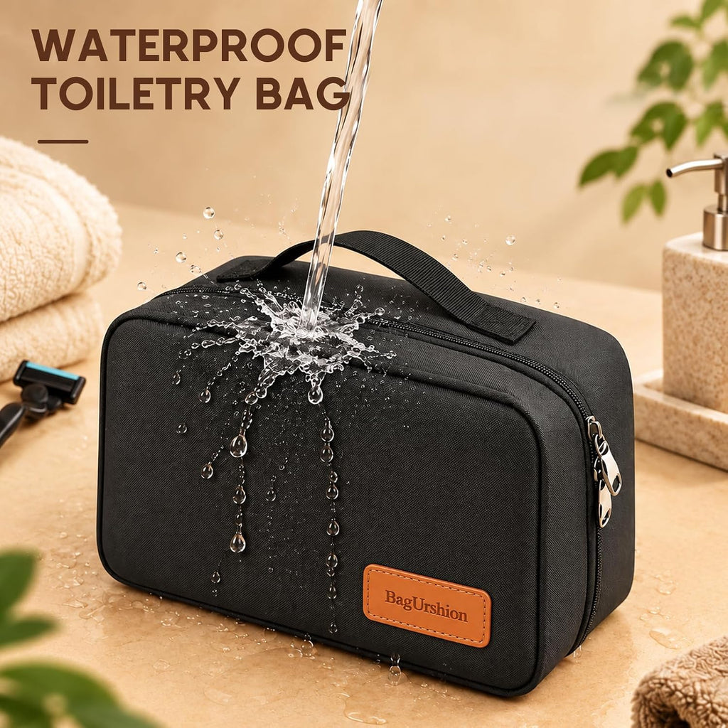 Birthday Gift for Men Dad Husband,Large Toiletry Bag for Men - Black Lining