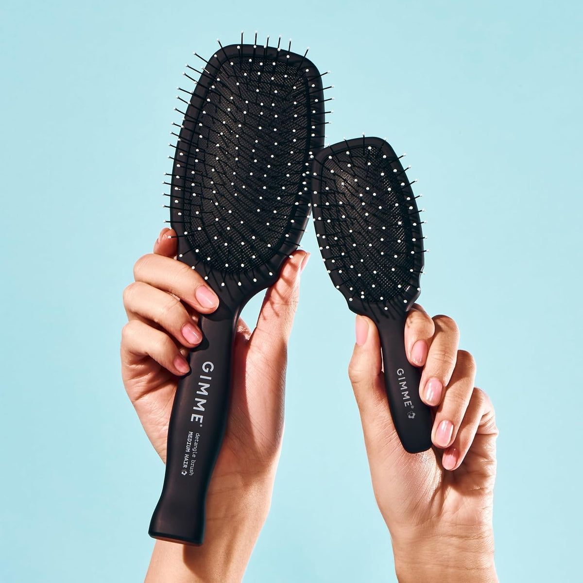 Gimme Hair Brush Mini Travel Detangler, Medium Hair, Black