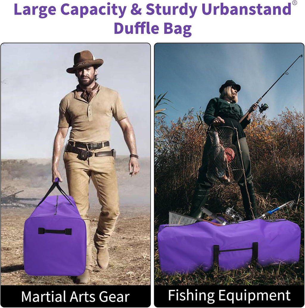 Urbanstand 52 inch Foldable Duffel Lock Zipper Travel Camp, Purple 2Pack