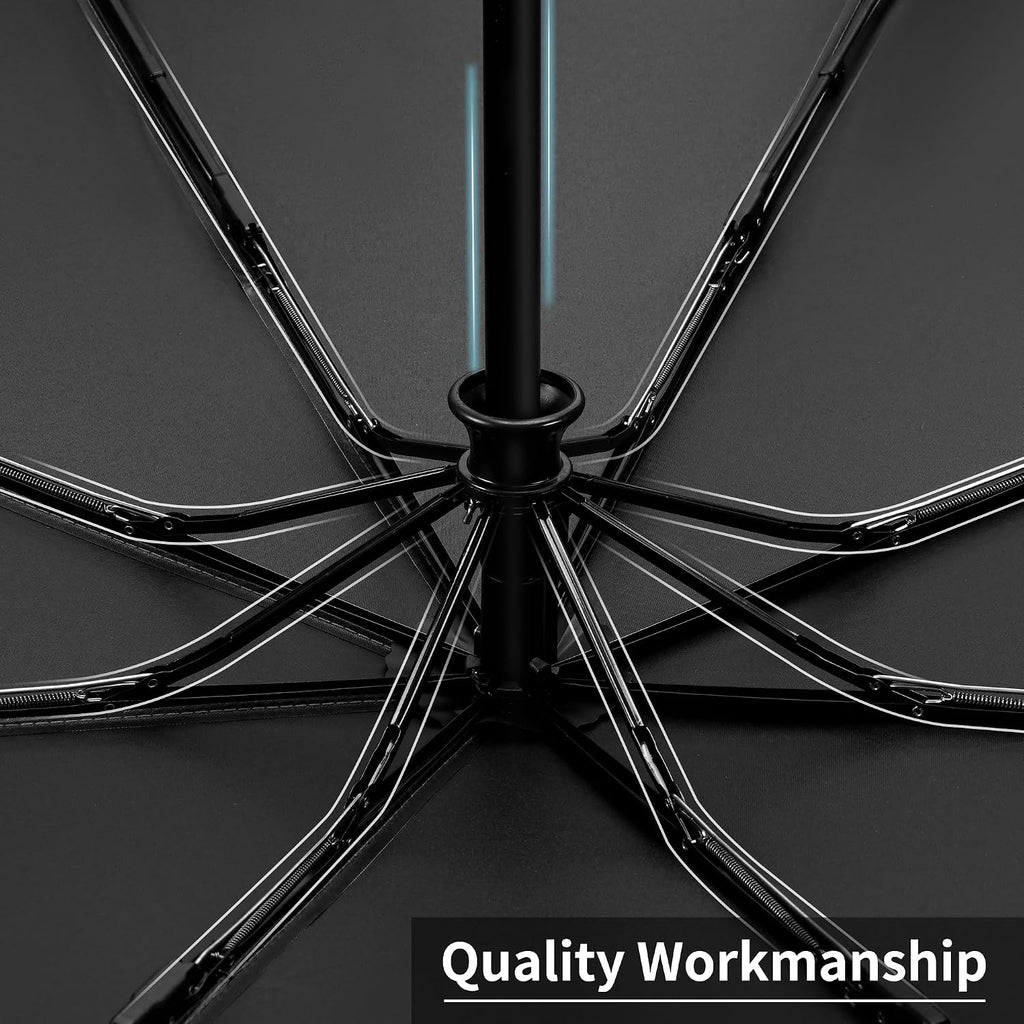 Seniny Windproof Travel Umbrella, Automatic Umbrellas for Rain, Portable & Compact Umbrellas for Backpack, Strong UV for Protection, Folding Small Sun Umbrella for Car, Walking