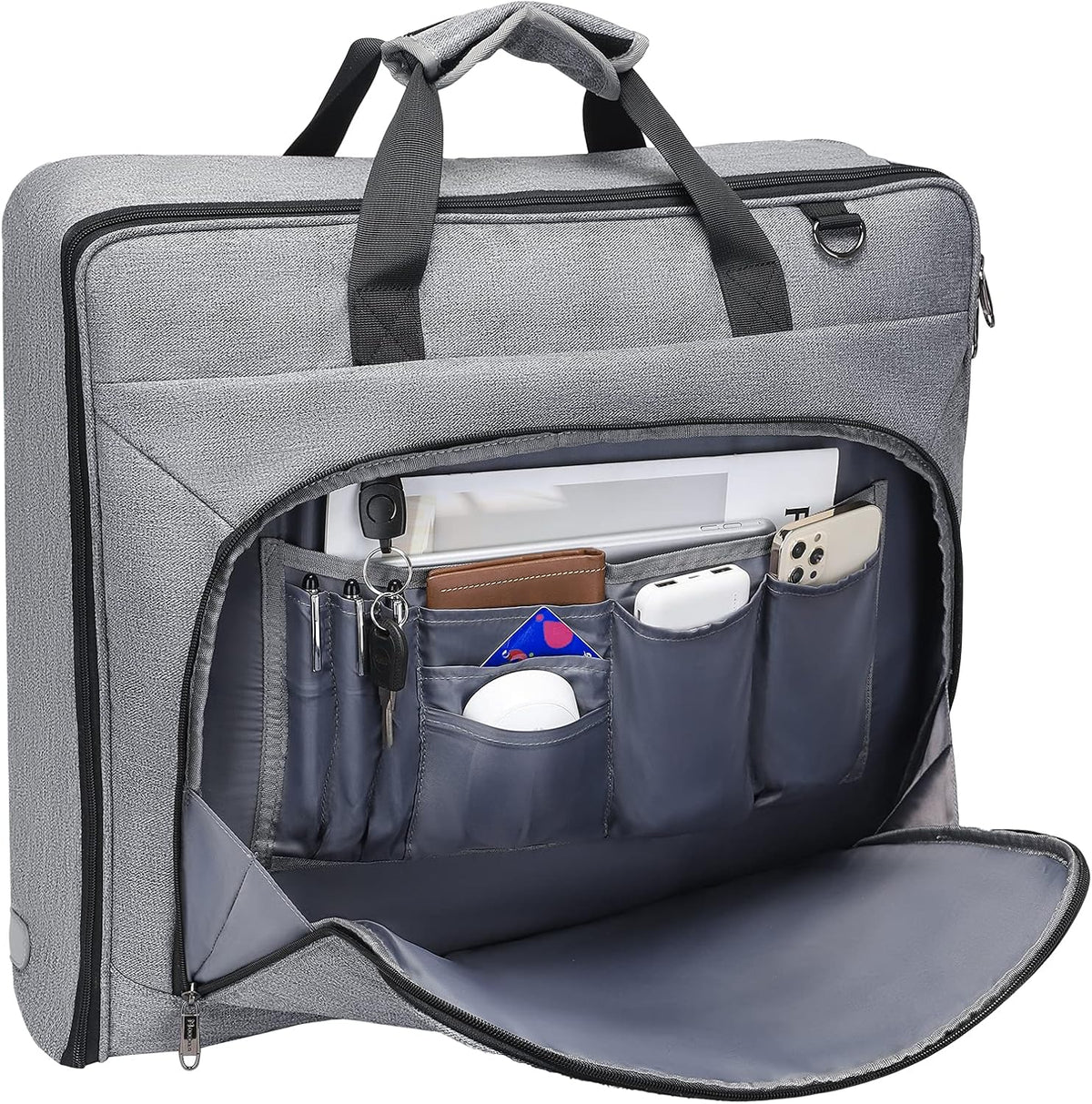 Modoker Carry On Garment Bags for Travel Hanging Clothes Suit Bag Luggage Organizer, Foldable Suit Carrier Gift for Men Women