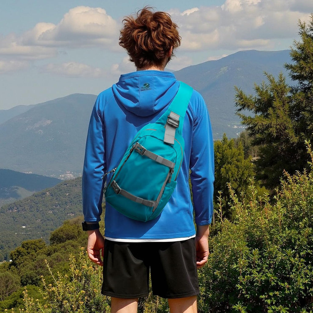 G4Free Recycled Sling Bag for Men Hiking Travel Anti-Theft Crossbody Bag