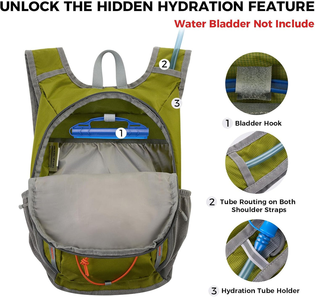 Small Hiking Backpack 13L Lightweight Foldable Travel Daypack for Men Women