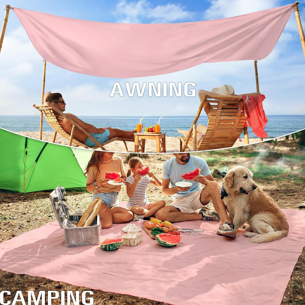 Beach Blanket Sandproof Waterproof Oversized 78"x81"/10'x9' Compact mat