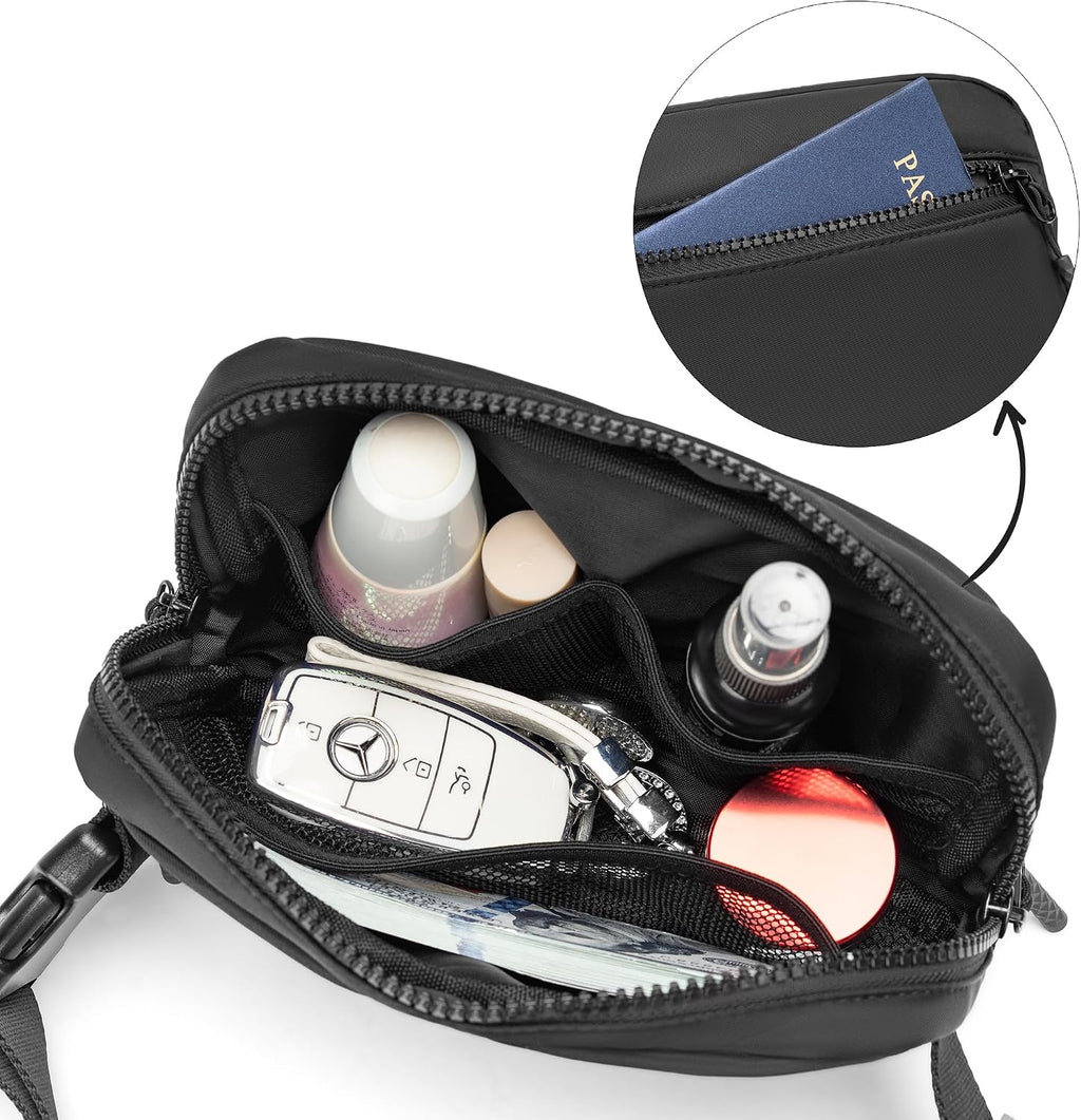 FORZAROCKET Plus Size Fanny Pack, 70-Inch Extended Strap Belt Bag, Crossbody Sling for Women & Men