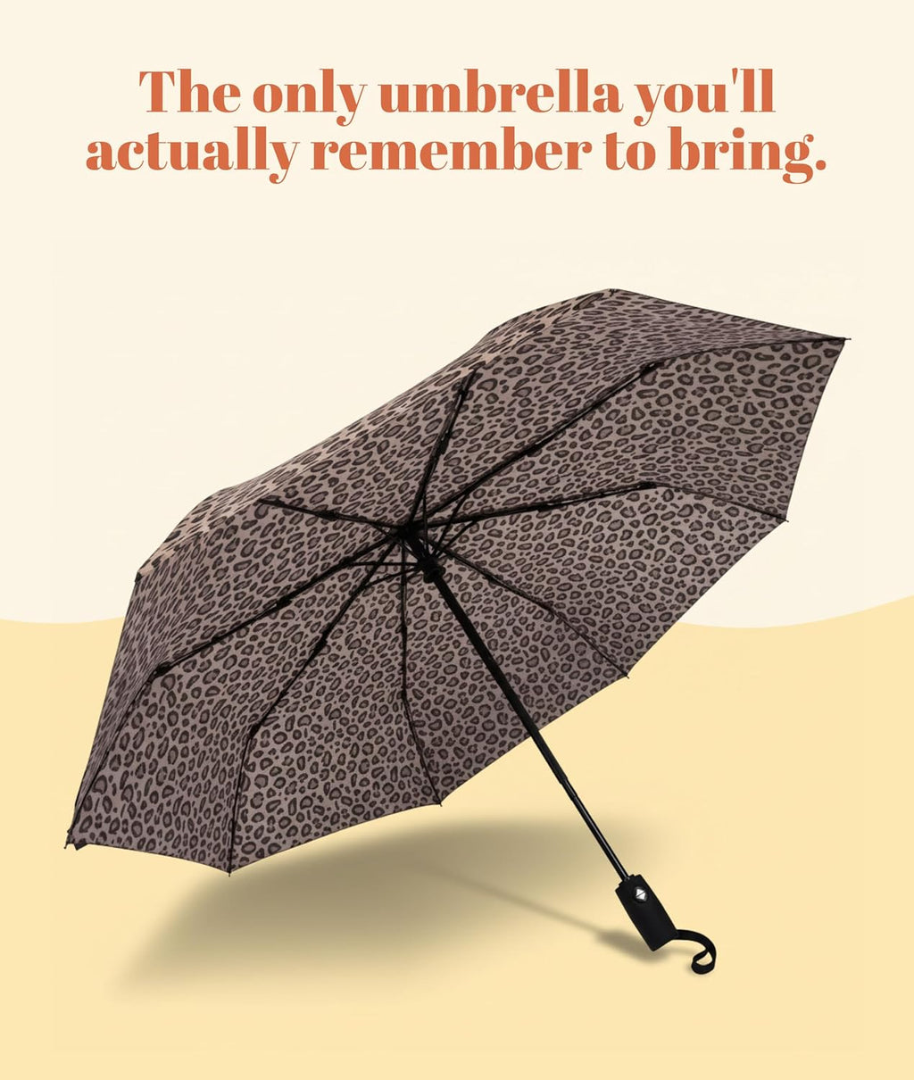 C&C California Compact Umbrella | Travel Umbrella Automatic Open and Close | Foldable Portable with Wrist Strap | Umbrellas for Rain
