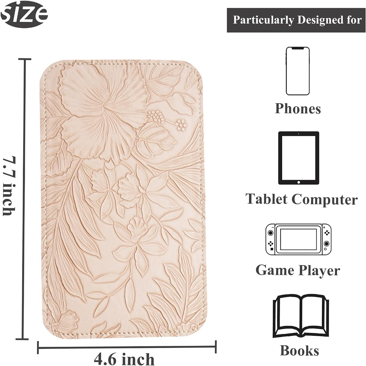 Airplane Travel Essentials for Flying Flex Flap Cell Phone Holder & Flexible Tablet Stand for Desk, Bed, Treadmill, Home & in-Flight Airplane Travel Accessories(1-Carved Apricot)