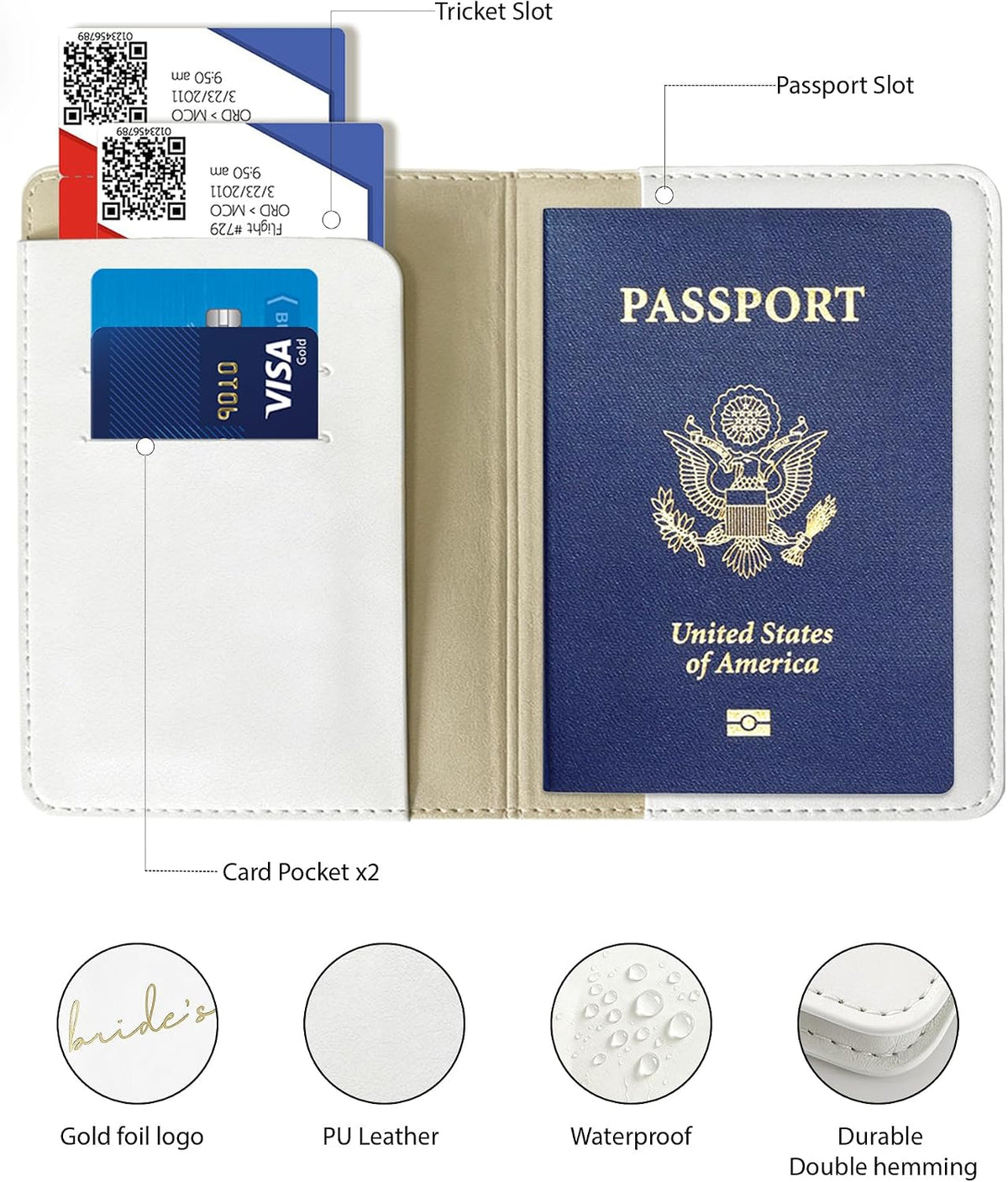 Mr and Mrs Passport Holder Set for Couples
