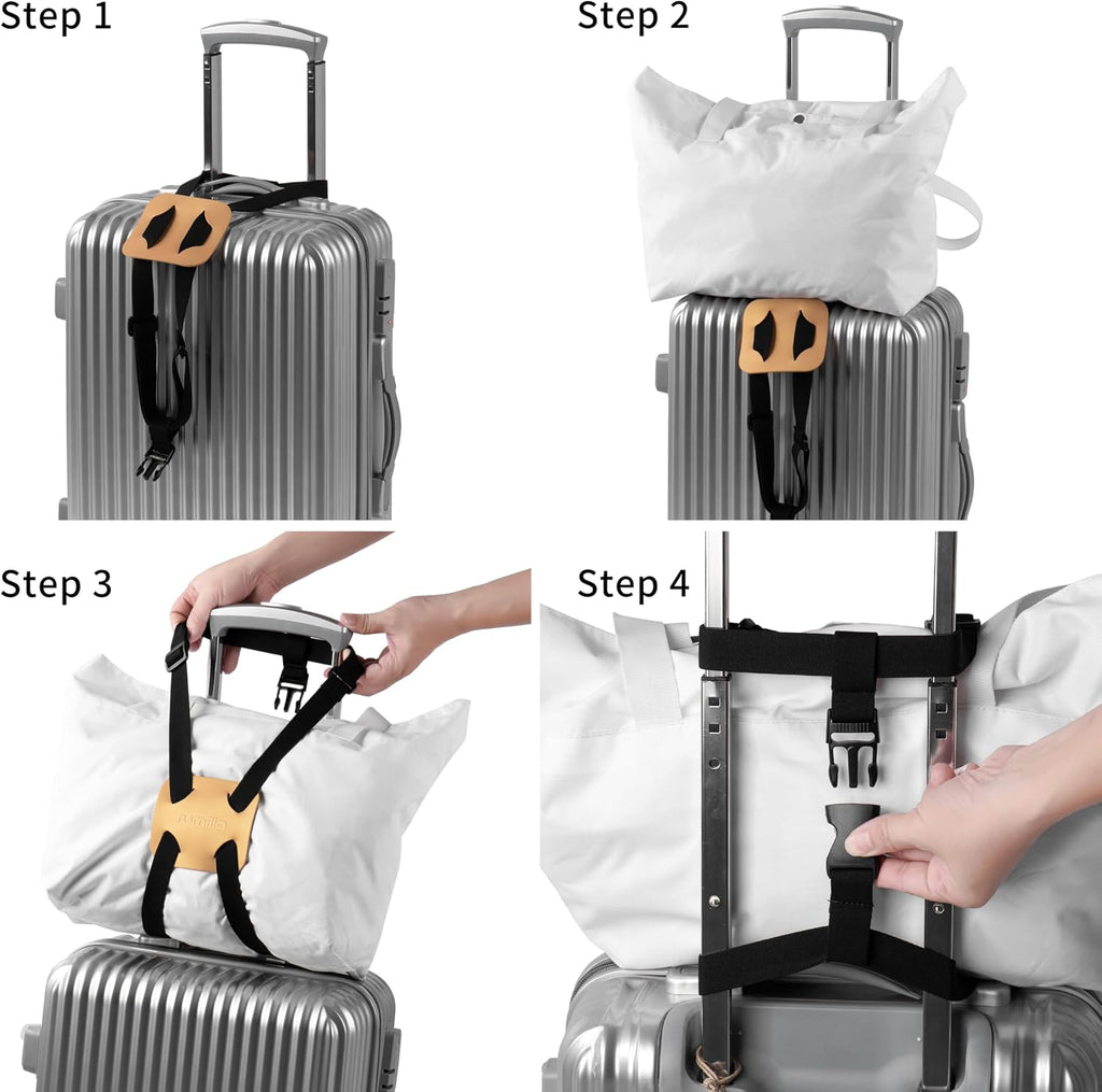 Luggage Straps Bag Bungee， Luggage Straps Suitcase Adjustable Belt，Add a Bag Easy to Travel Suitcase Elastic Strap Belt (Orange Luggage strap-1PCS)