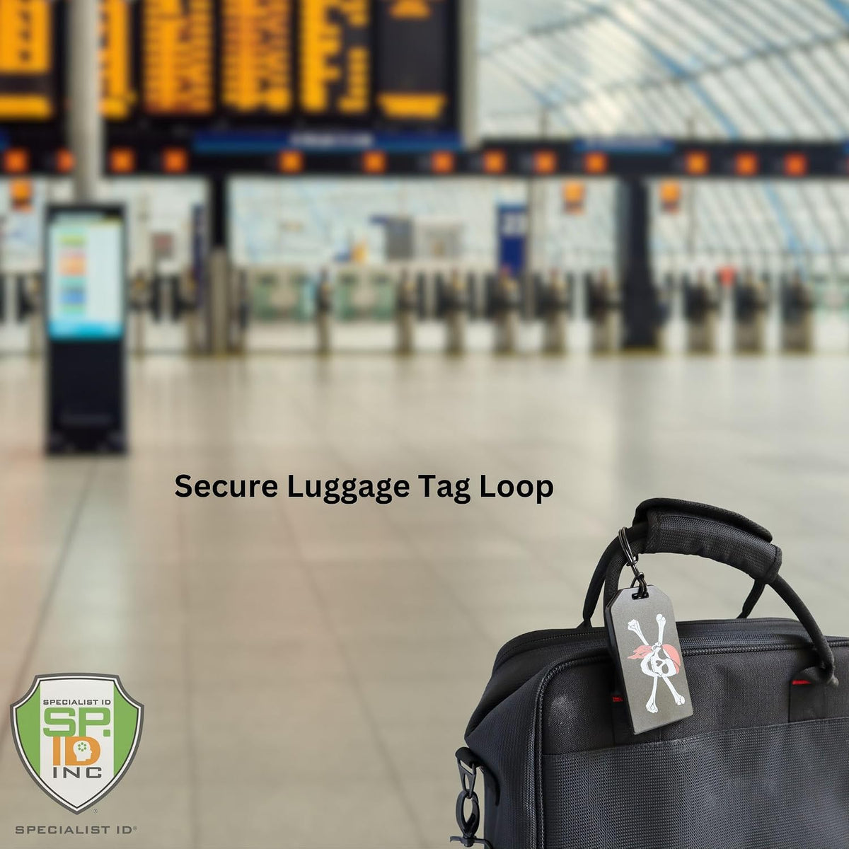 Specialist ID 10 Pack - 6 Inch Premium Black Plastic Luggage Tag Loops - Plastic Straps for Bag Tags - Worm Loop Attachment Holders