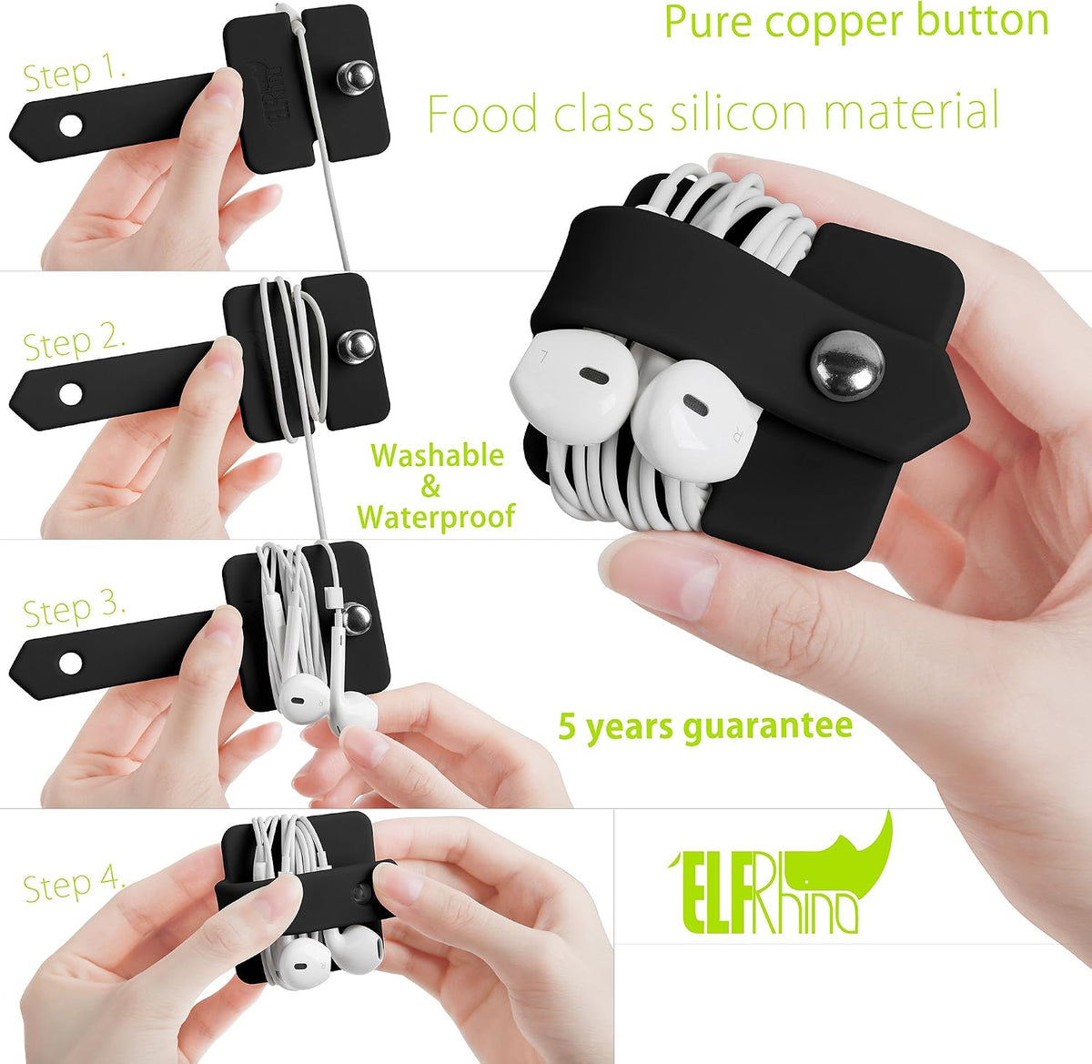 Cord Organizer Earbuds Holder Earphones Wrap Headset Headphone Wrap Winder Cord Manager Cable Winder Set of 2