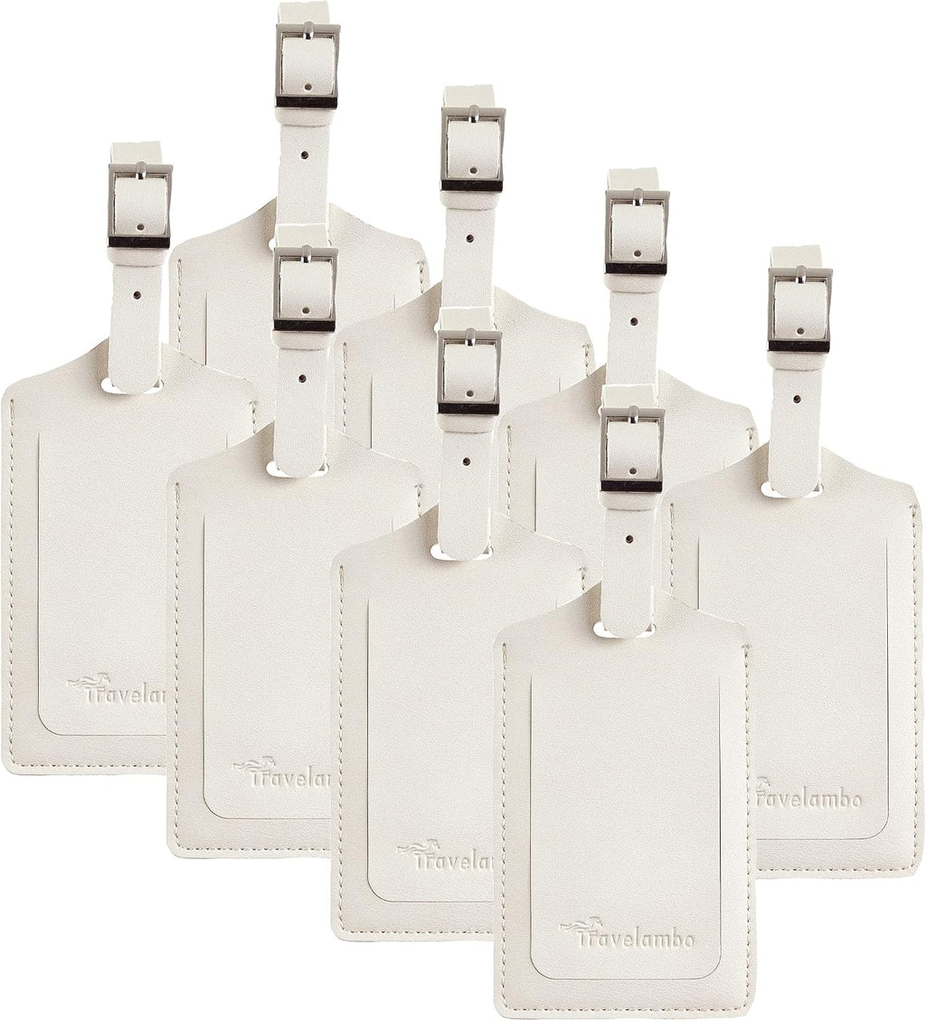 Travelambo 8 Pack Luggage Tags for Suitcases Airplane Travel Essentials