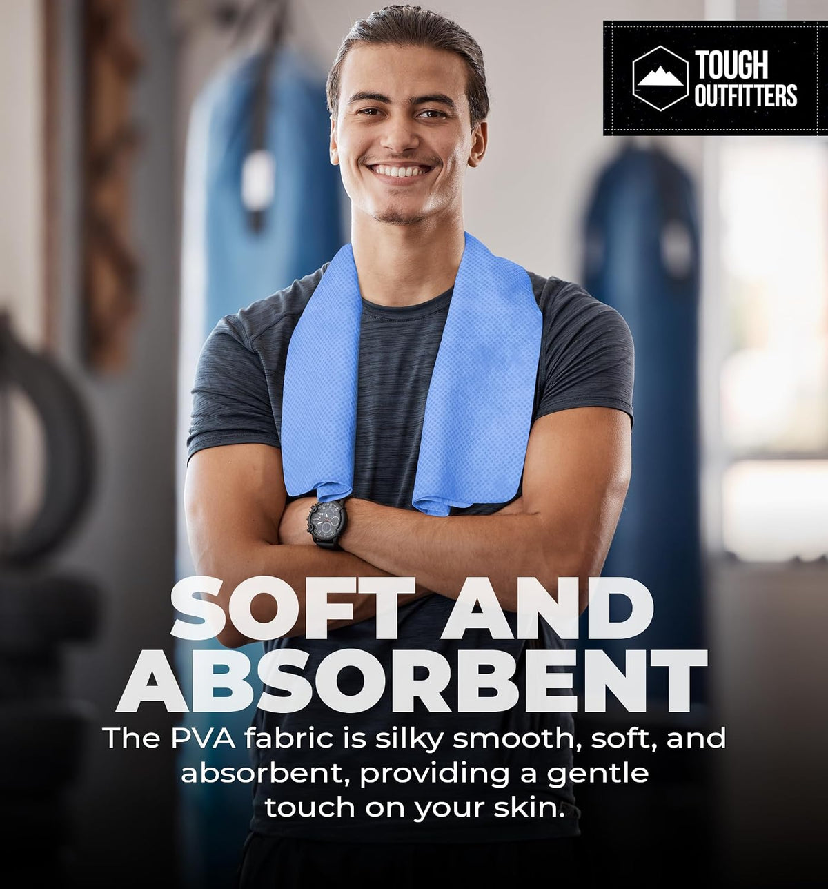 Tough Outfitters Quick Dry Towel - Travel Towel Fast Drying Lightweight - Compact Microfiber Towels for Body Camping Swim Beach Camp Backpacking - Quick Dry for Swimmers